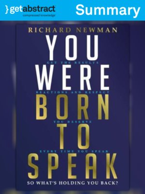 cover image of You Were Born to Speak (Summary)